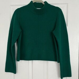 HBC Women's Emerald Green cashmere cropped Sweater